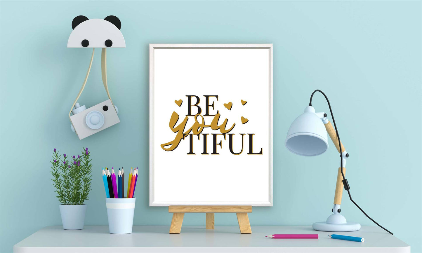 BeYOUtiful / beautiful met gouden hartjes - Teksten / Motivatie